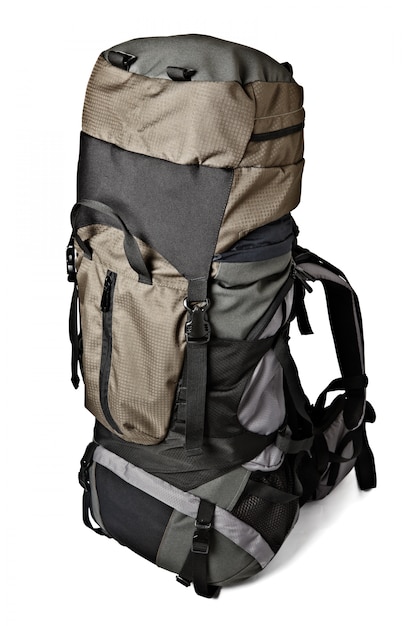 Trekking backpack isolated