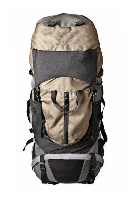 Trekking backpack isolated