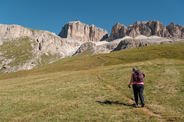 Trekking sass pordoi - alto adige sudtirol - italy