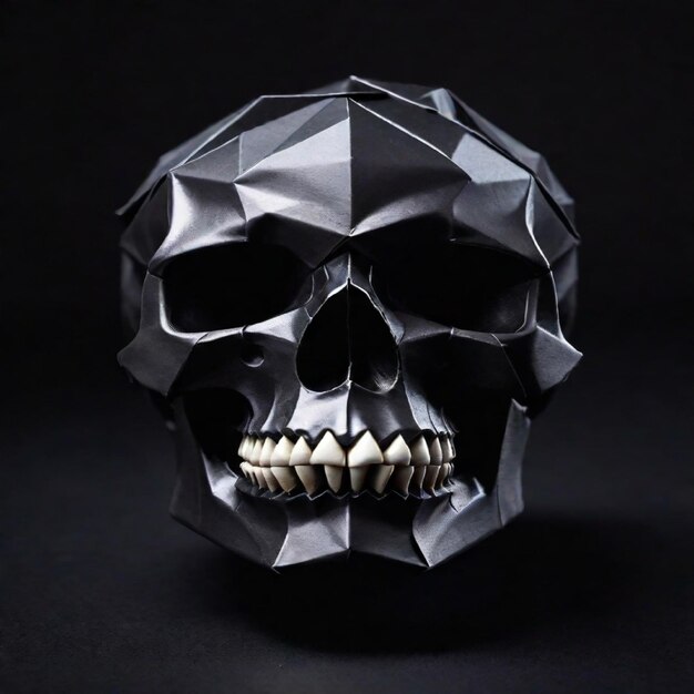 Trending black background skull render 2024