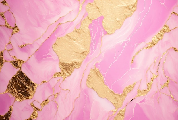 Trending pink and golden marble backdrop banner for interiors generative ai