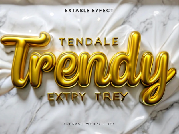 Photo trendy 3d editable text effect