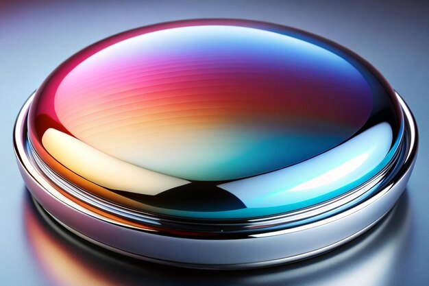 Trendy Abstract Chrome Background with Gradient Colors