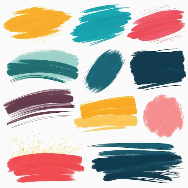 Photo trendy brush stroke ideas vector illustration