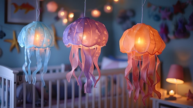 Trendy Decor Accent Incorporating a Jellyfish Lamp in Modern Homes