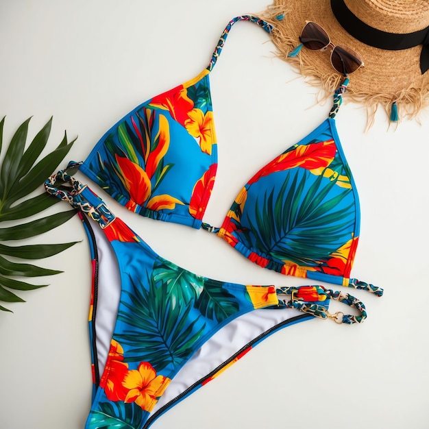 Photo trendy latina bikini outfits for stylish poolside wear