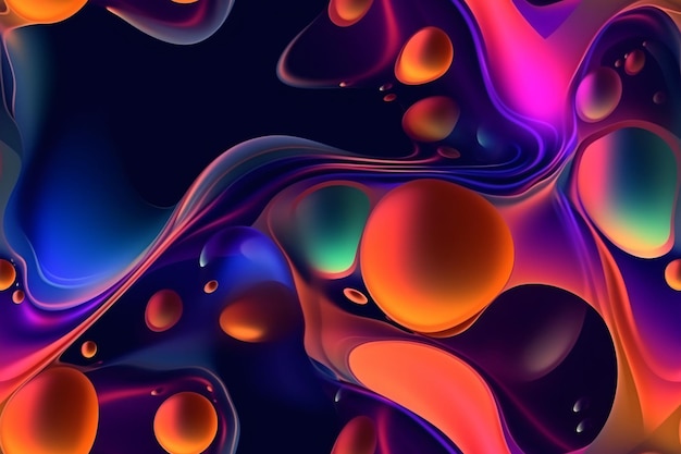 Trendy Liquid Bubble Pattern Ai generative