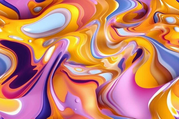 Trendy Liquid Seamless Pattern Ai generative