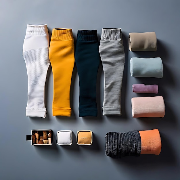 Trendy Minimalist Flat Lay Featuring Socks