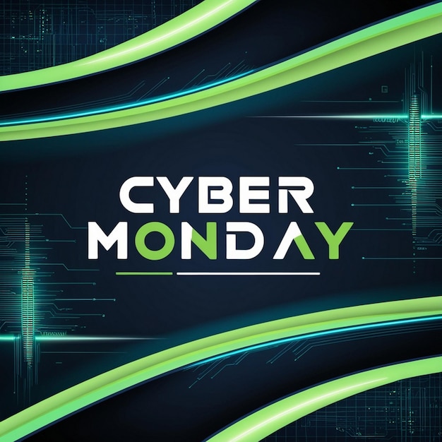 Photo trendy and modern design of cyber monday hot sale banner background vector template generative ai