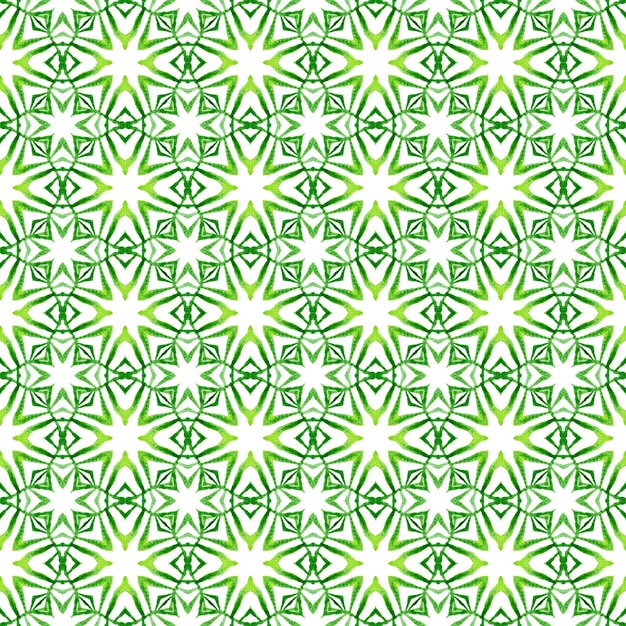 Trendy organic green border Green fantastic boho chic summer design Organic tile Textile ready unusual print swimwear fabric wallpaper wrapping