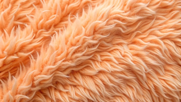 Photo trendy peach fur texture close up abstract apricot wool structure background color of the year 2024 peach fuzz