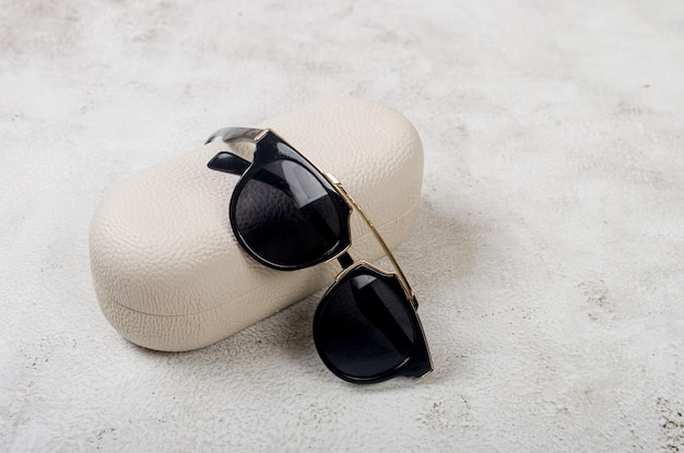 Trendy sunglasses still life in minimal stile