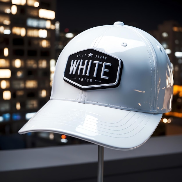 Photo trendy white cap images for sports and casual wear