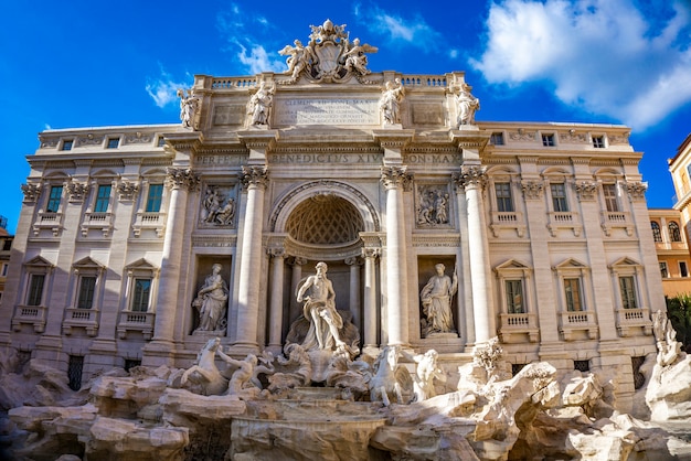 Trevi Fountain is a fountain in the Trevi district in Rome, Italy.