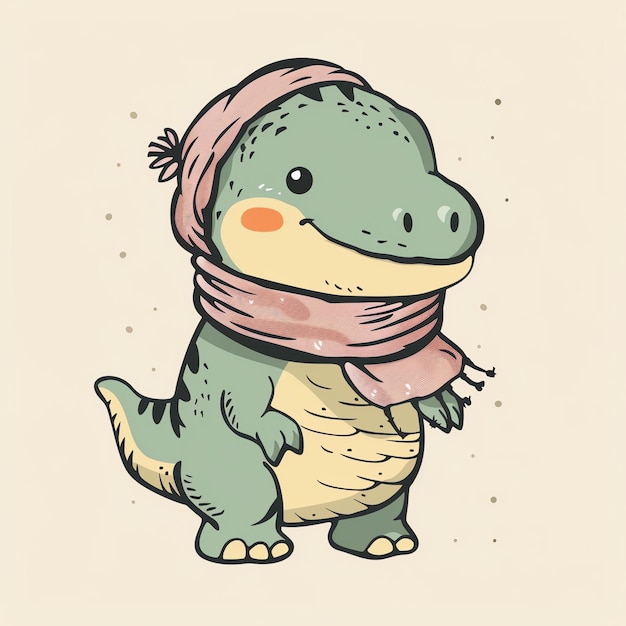 TRex with a scarf