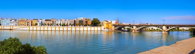 Triana barrio of Seville panoramic Andalusia