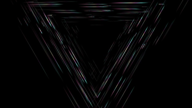 Triangle linear glitch shape abstract futuristic tech design