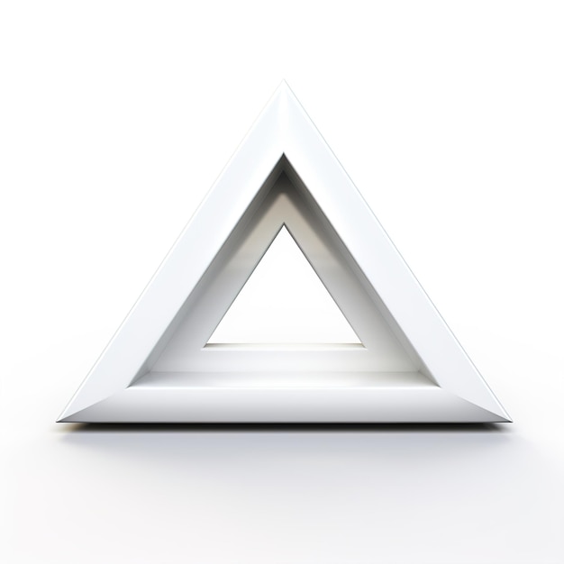 a triangle that is white with a triangle on it