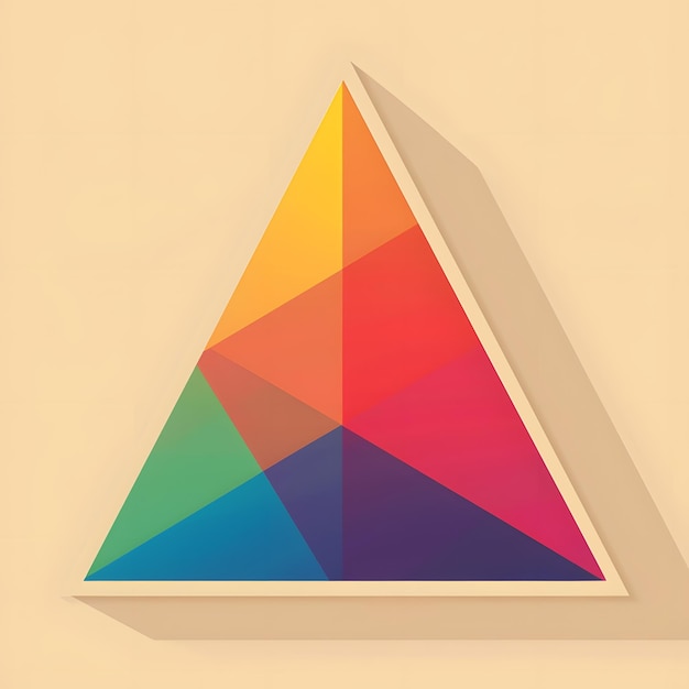 A triangle with rainbow colors