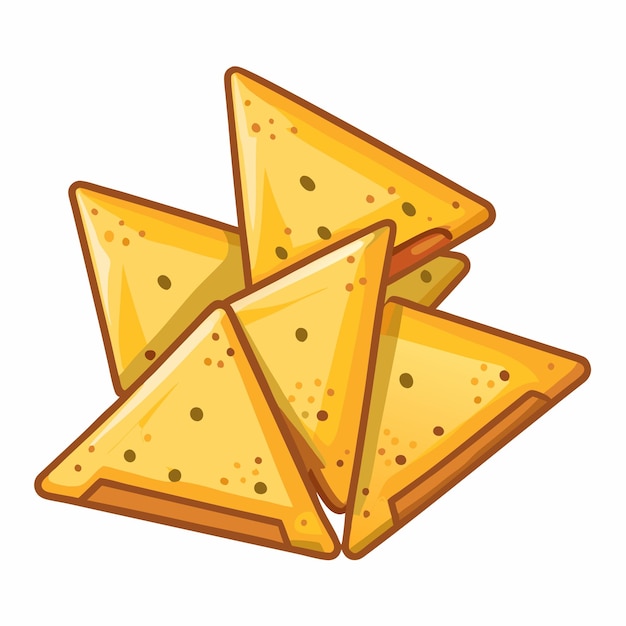 Triangular crackers vector illustration on a white background