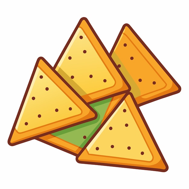 Triangular crackers vector illustration on a white background