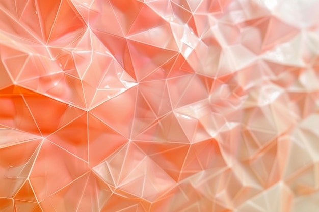 Triangular polygons background in trendy color peach fuzz