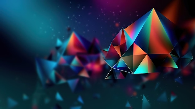 Triangular shapes geometric abstract background Generative ai