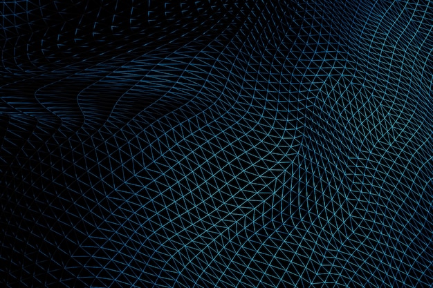 Triangular warped wireframe