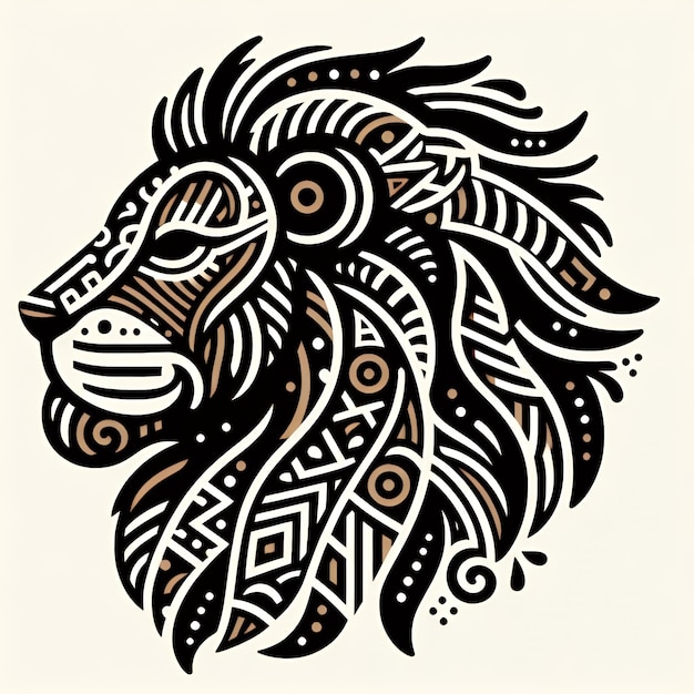 Tribal Lion Design