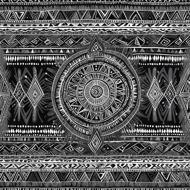 Photo tribal seamless pattern