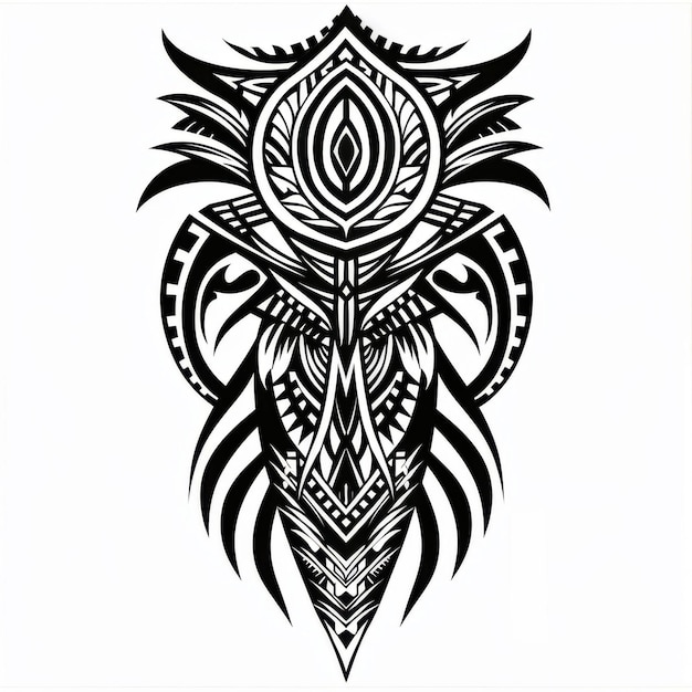 Photo tribal tattoo designs featuring bold black lines and intricate patterns in 5k resolution