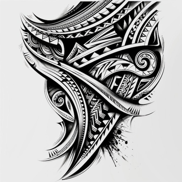 Photo tribal tattoo designs featuring bold black lines and intricate patterns in 5k resolution