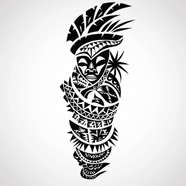 Photo tribal tattoo designs featuring bold black lines