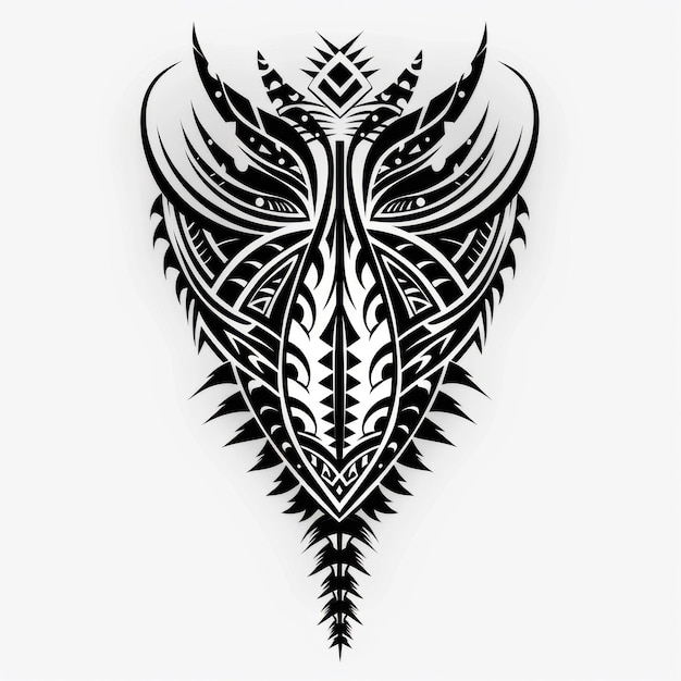 Photo tribal tattoo designs featuring bold black lines