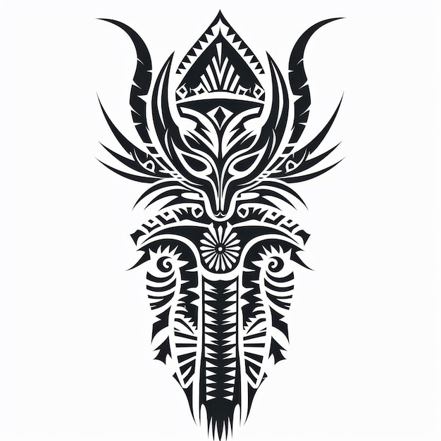 Photo tribal tattoo designs featuring bold black lines