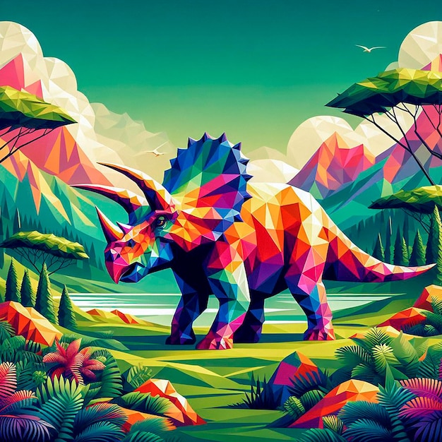 Triceratops in Geometric Paradise