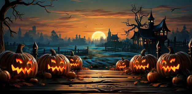 Trick or Treat Jack O Lantern pumpkin on treat or trick fun party celebration background design