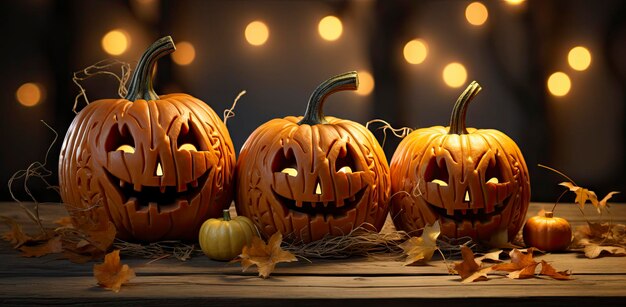 Trick or Treat Jack O Lantern pumpkin on treat or trick fun party celebration background design