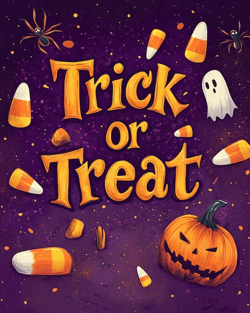 Photo trick or treat text