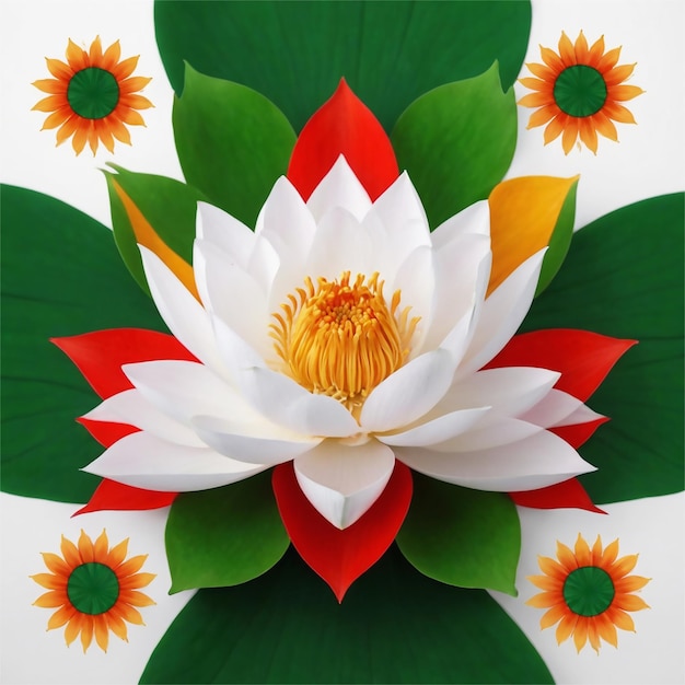 Tricolor Lotus Background