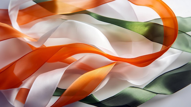 Tricolor Ribbons of India Unity in Diversity Republic Day of India