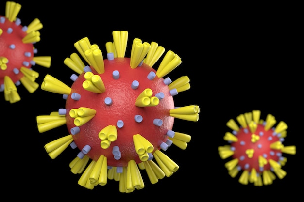 Tridimensional coronaviruses cells