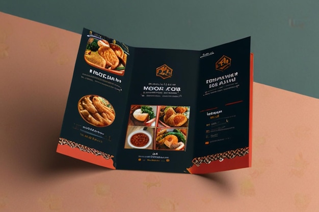 Photo trifold mockup design