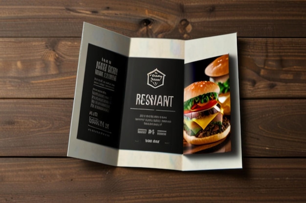 Photo trifold mockup design