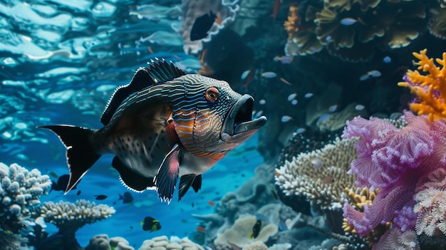 a triggerfish in water