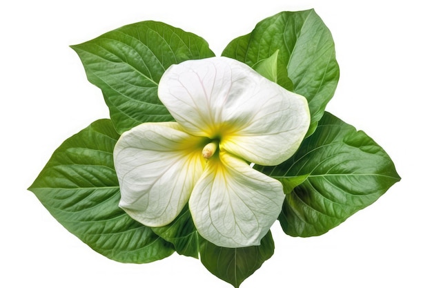 Trillium Flower Garden Nature On A White Background