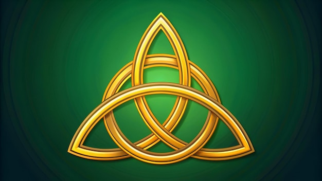 Photo triquetra trinity knot celtic symbol of eternity vector illustration