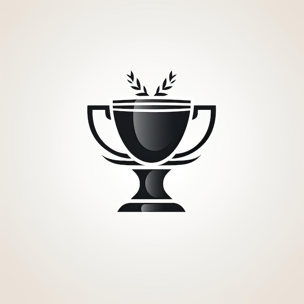 Trophy cup Vector illustration in flat style isolated on minimal background