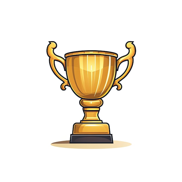 Trophy cup Vector illustration in flat style isolated on minimal background